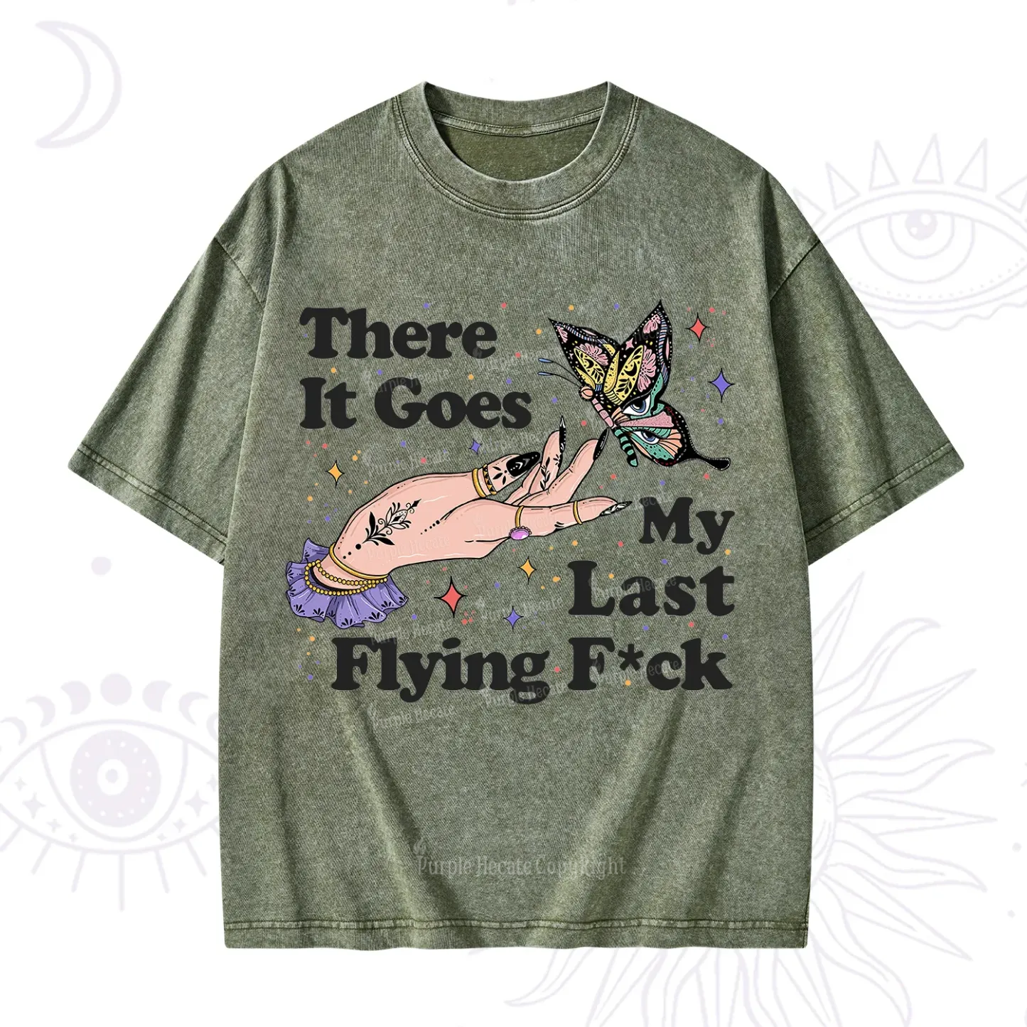 Purplehecate There It Goes My Last Flying F*ck Washed T-Shirt
