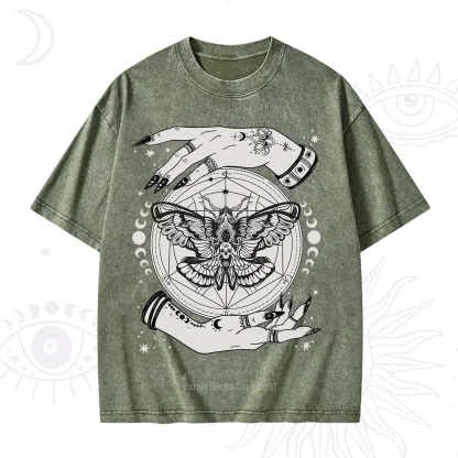 Purplehecate Alchemy Death Moth Washed T-Shirt
