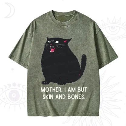 Purplehecate Mom I Am But Skin And Bones Washed T-Shirt