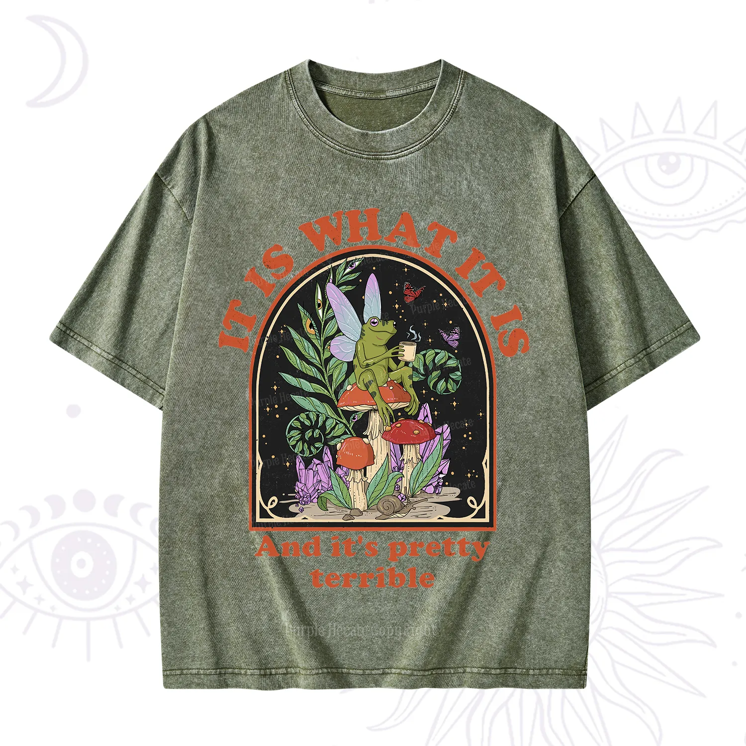 Purplehecate It Is What It Is Washed T-Shirt