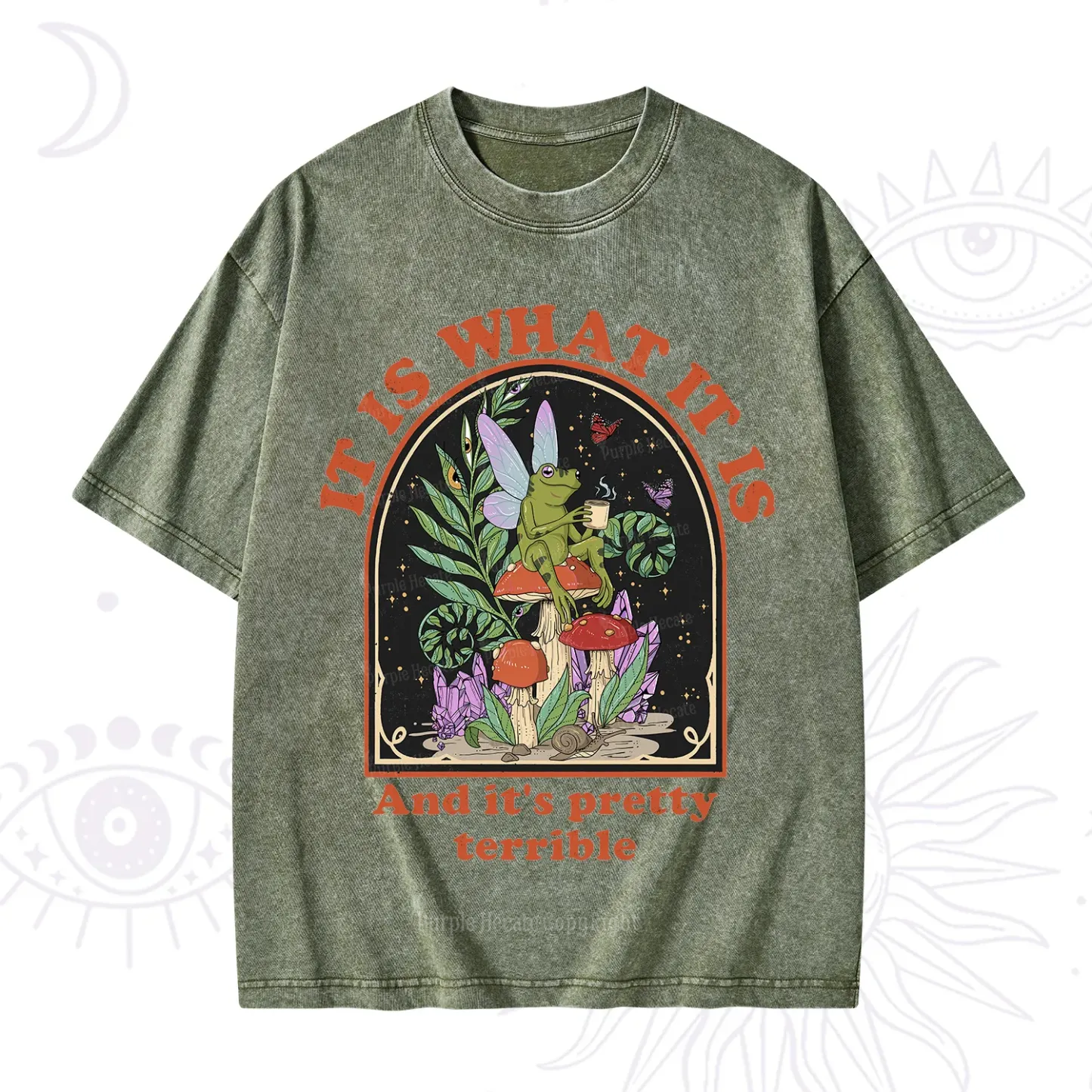 Purplehecate It Is What It Is Washed T-Shirt