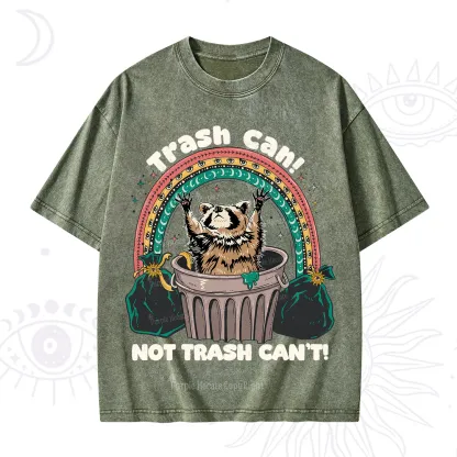 Purplehecate Trash Can Not Trash Can't Raccoon Washed T-Shirt