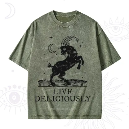 Purplehecate Live Deliciously Washed T-Shirt