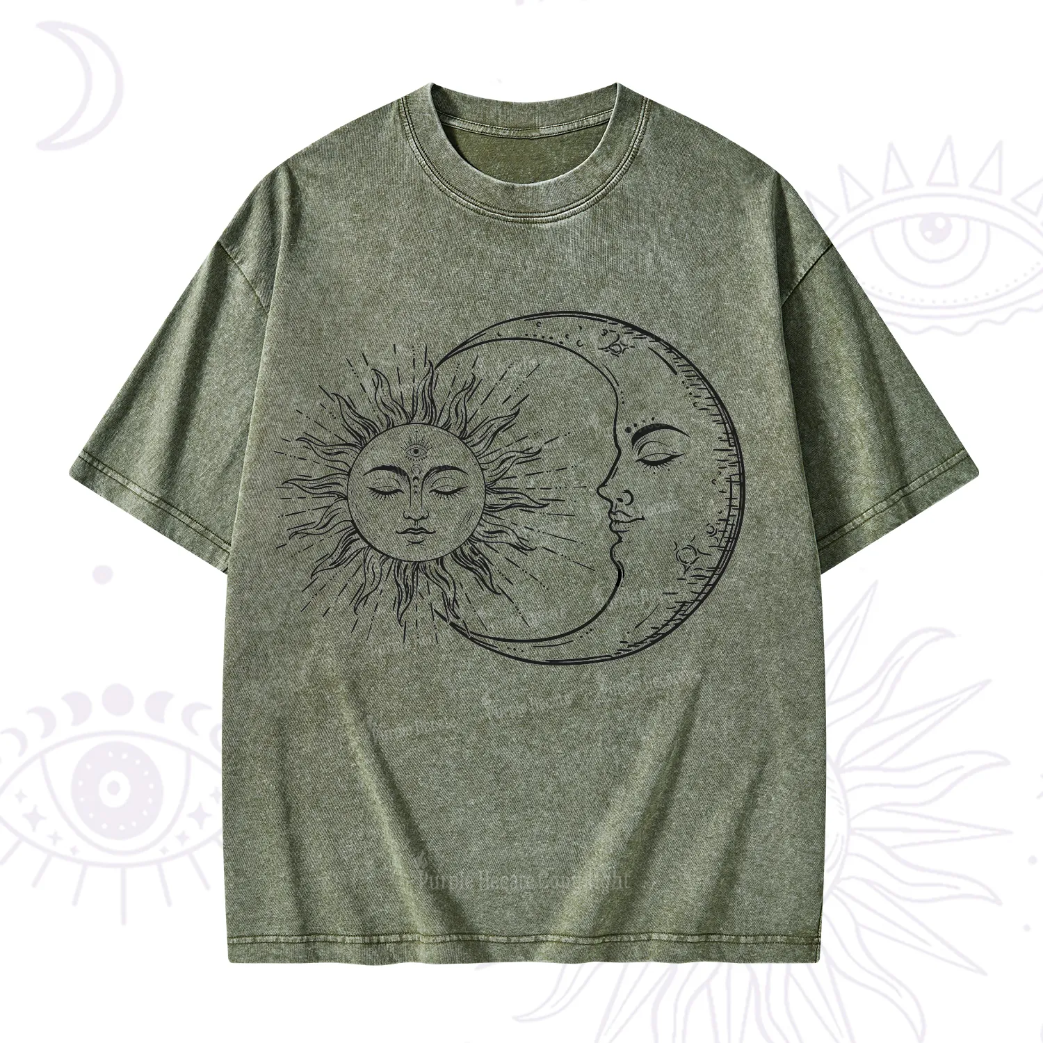 Purplehecate The Moon And The Sun Washed T-Shirt