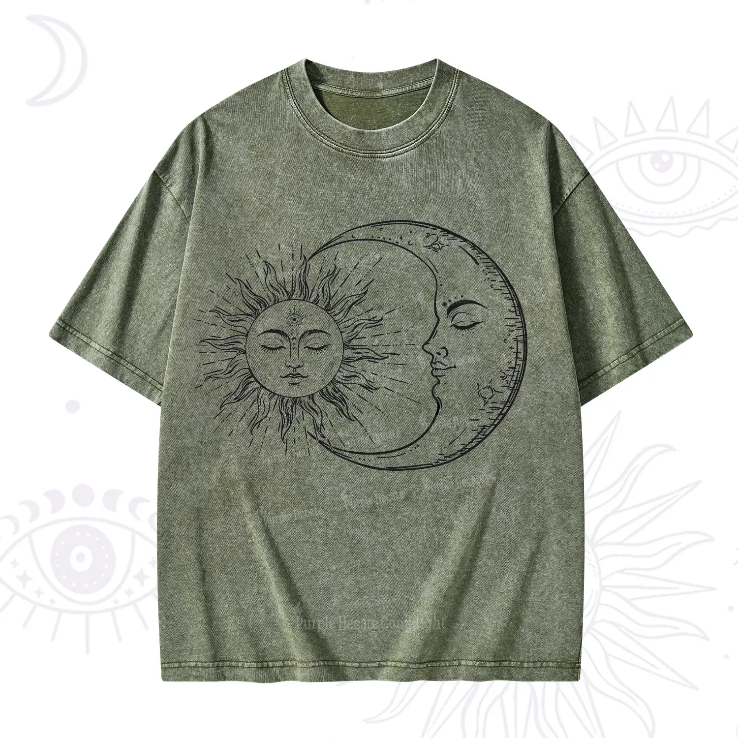 Purplehecate The Moon And The Sun Washed T-Shirt