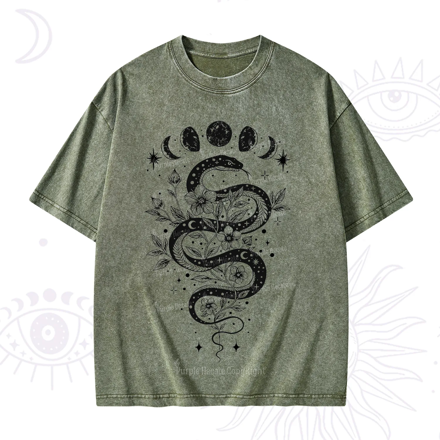 Purplehecate Serpent Spell Washed T-Shirt
