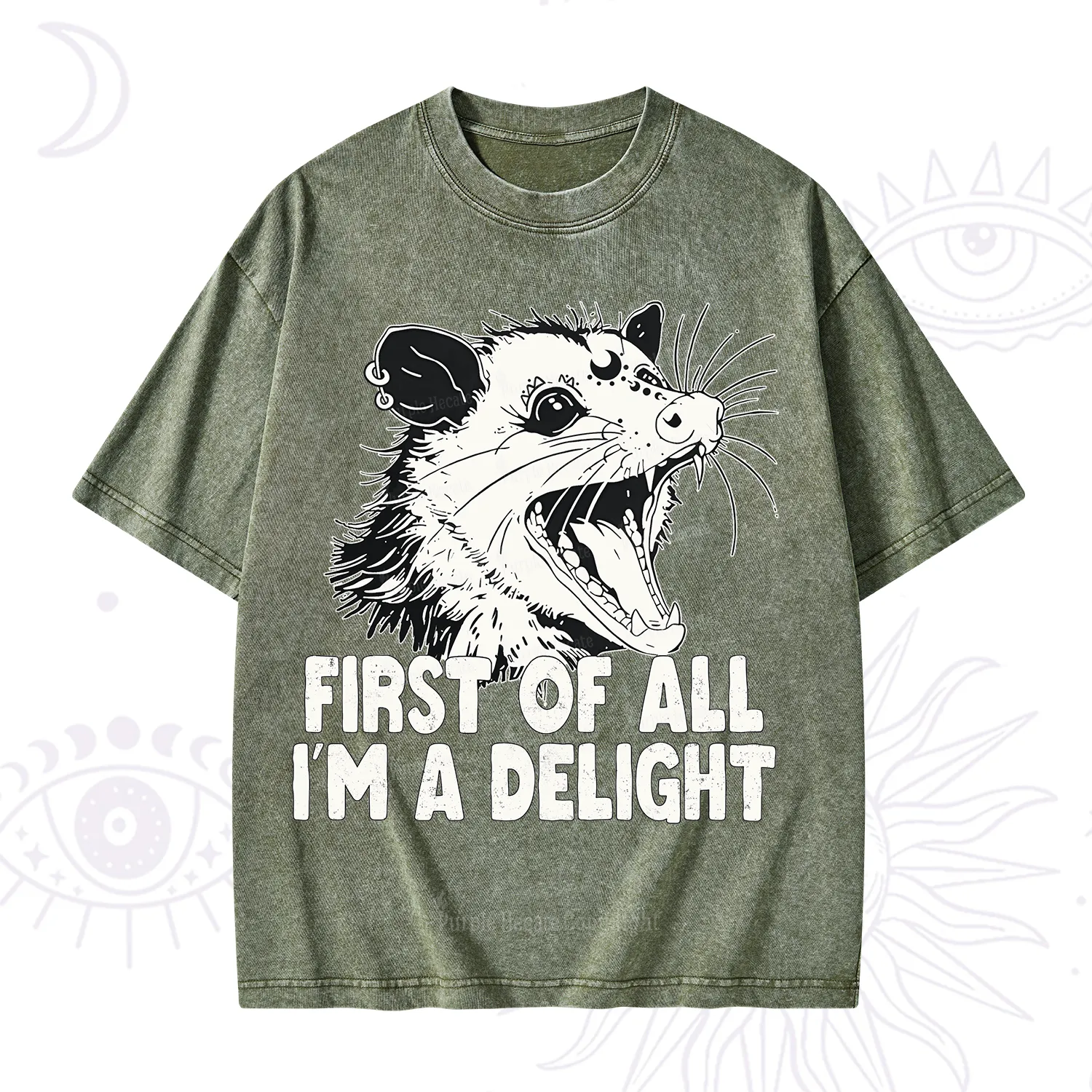 Purplehecate First Of All I'm A Delight Washed T-Shirt