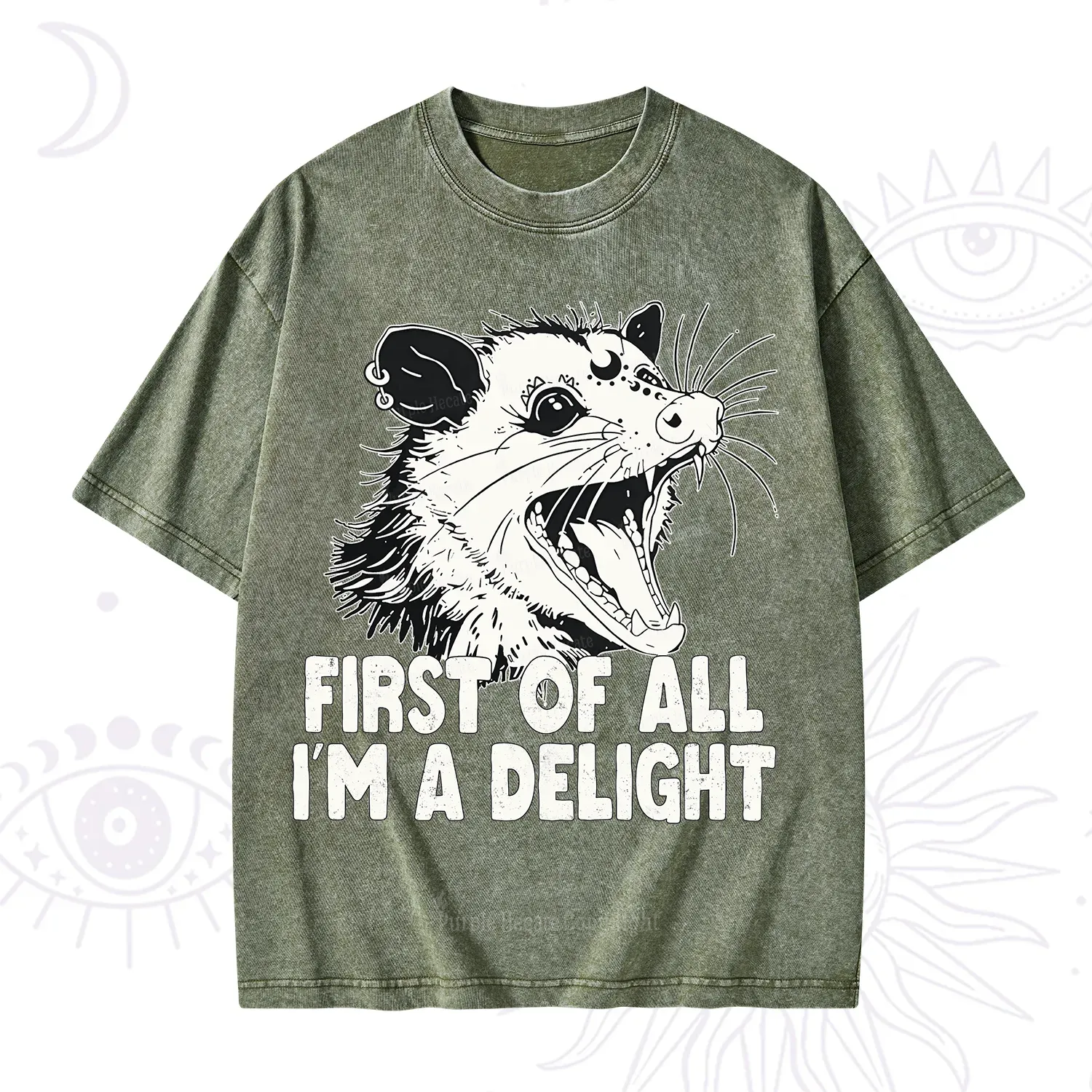 Purplehecate First Of All I'm A Delight Washed T-Shirt