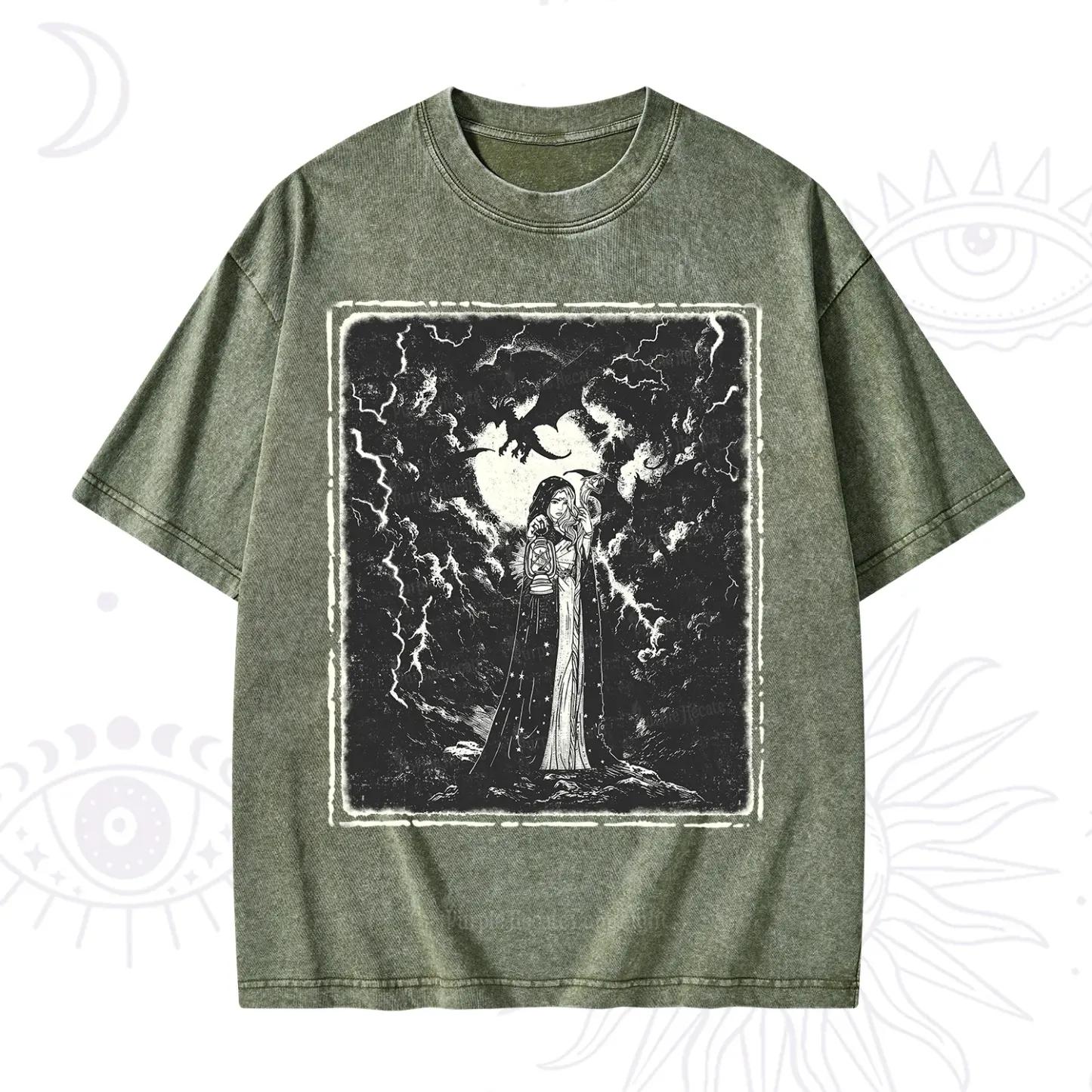 Purplehecate Witches of the Lightning Veil Washed T-Shirt