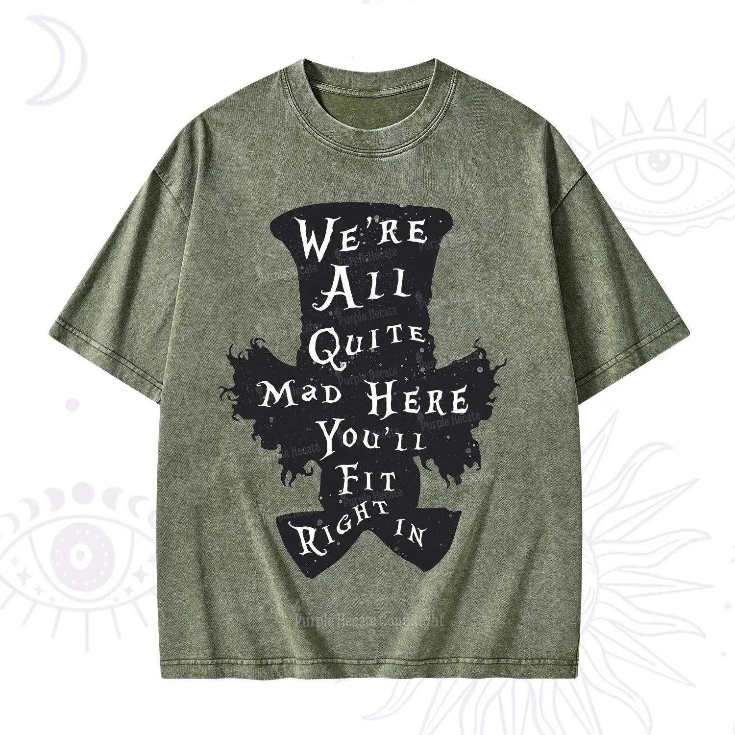 Purplehecate Mad Tea Party Club Washed T-Shirt