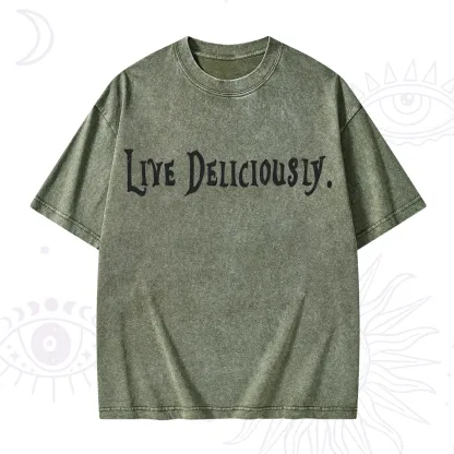 Purplehecate Live Deliciously Washed T-Shirt