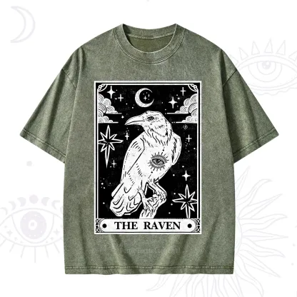 Purplehecate The Raven Tarot Washed T-Shirt