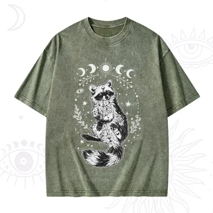 Purplehecate Lunar Magic Raccoon Washed T-Shirt