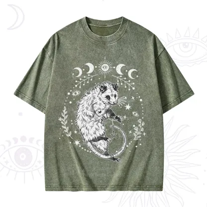 Purplehecate Lunar Magic Opossum Washed T-Shirt