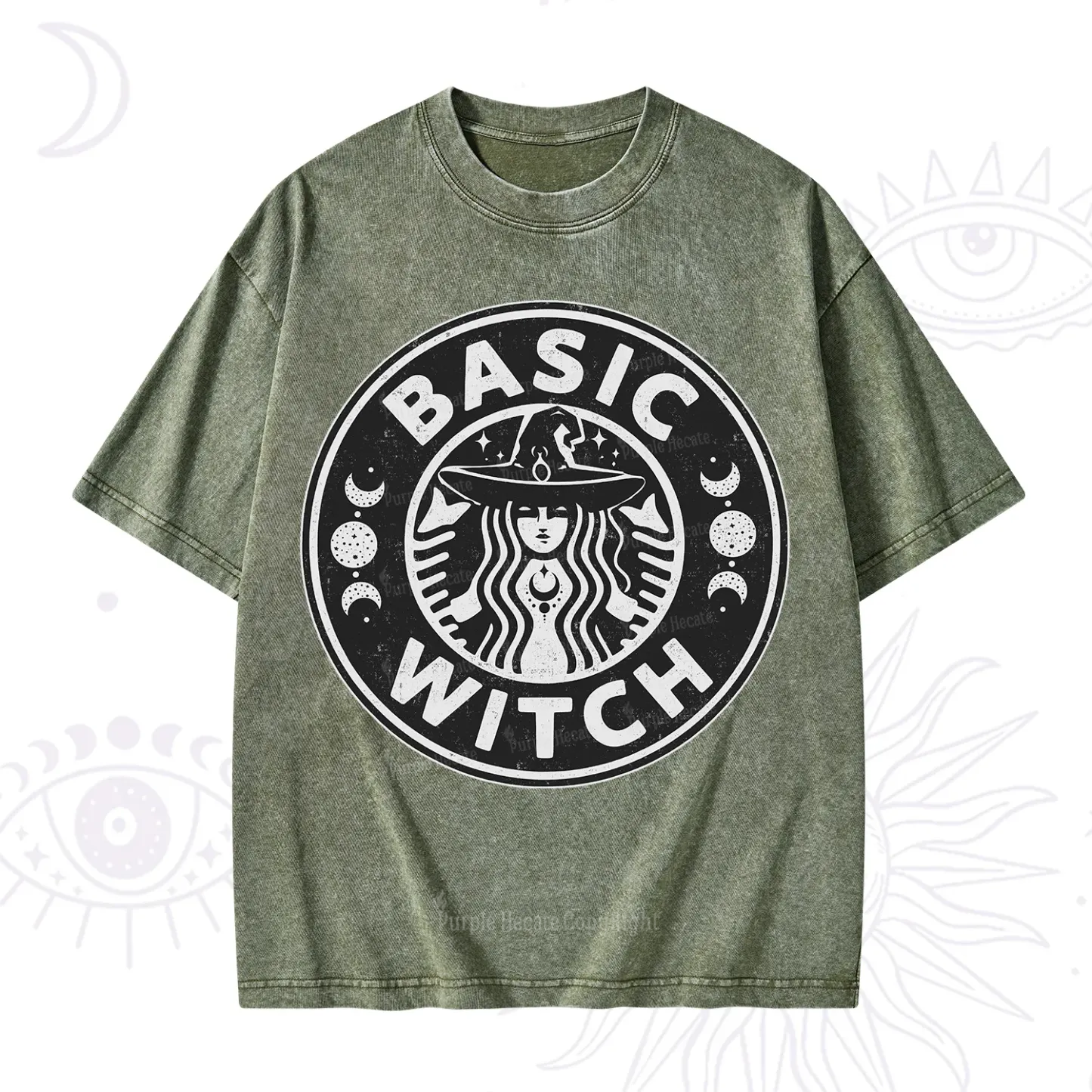 Purplehecate Basic Witch Washed T-Shirt