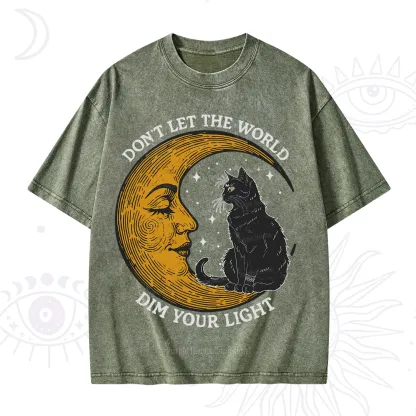 Purplehecate Don't Let The World Dim Your Light Washed T-Shirt
