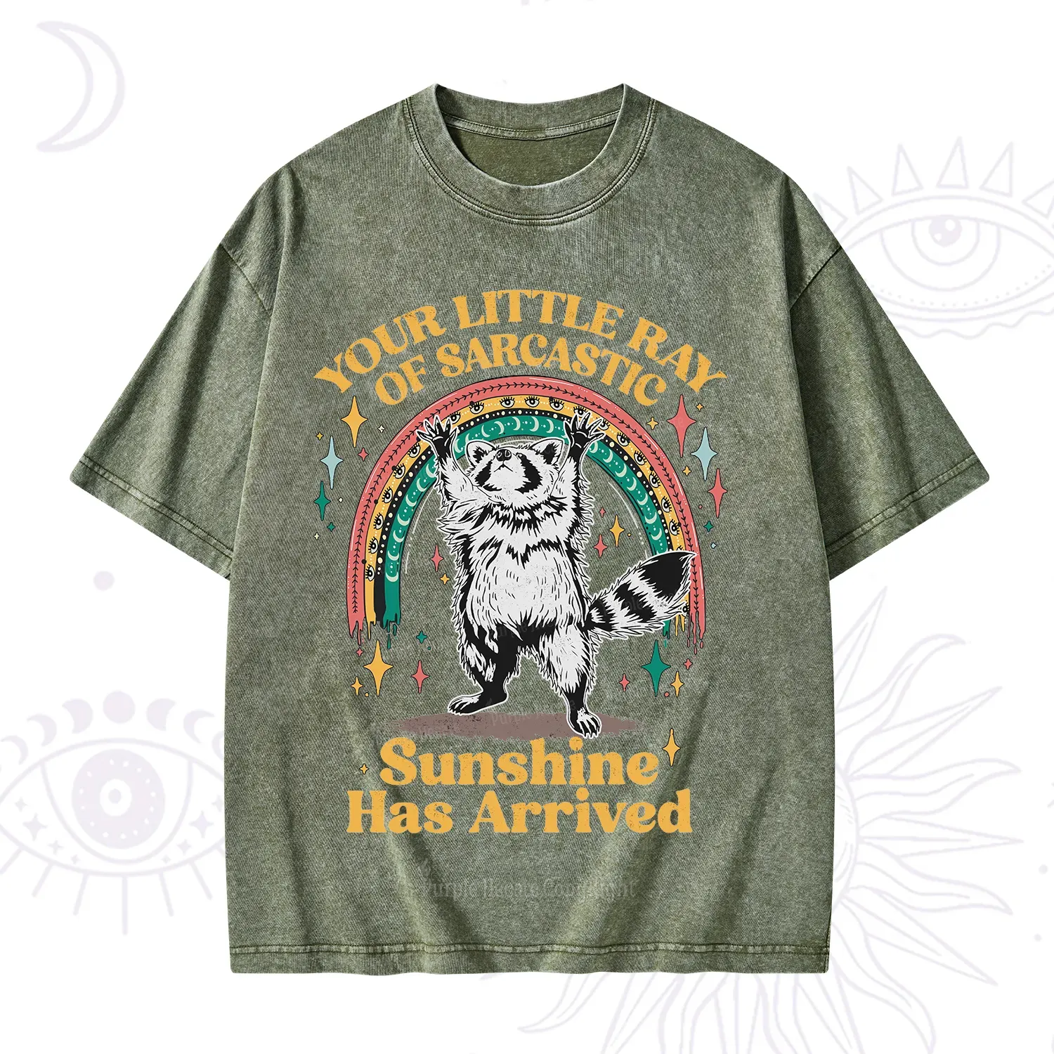 PurplehecateYour Little Ray of Sarcastic Sunshine Has Arrived Washed T-Shirt