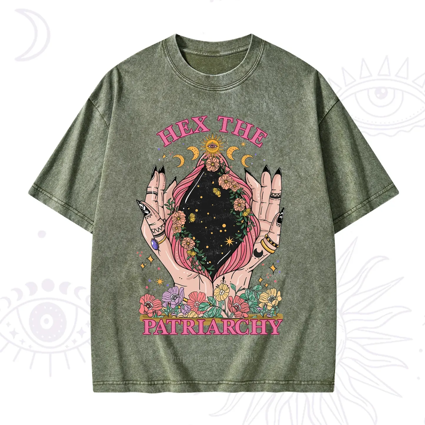 Purplehecate Hex The Patriarchy Washed T-Shirt