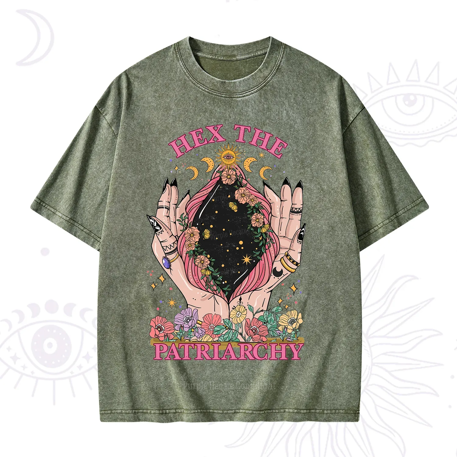 Purplehecate Hex The Patriarchy Washed T-Shirt