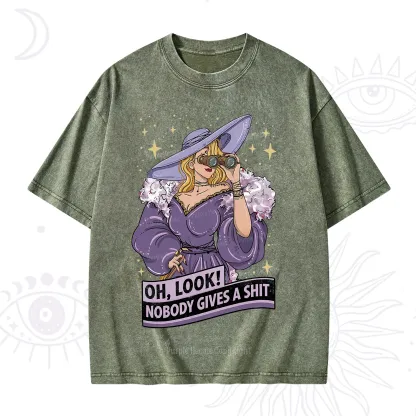 Purplehecate Oh Look Nobody Gives a Shit Washed T-Shirt