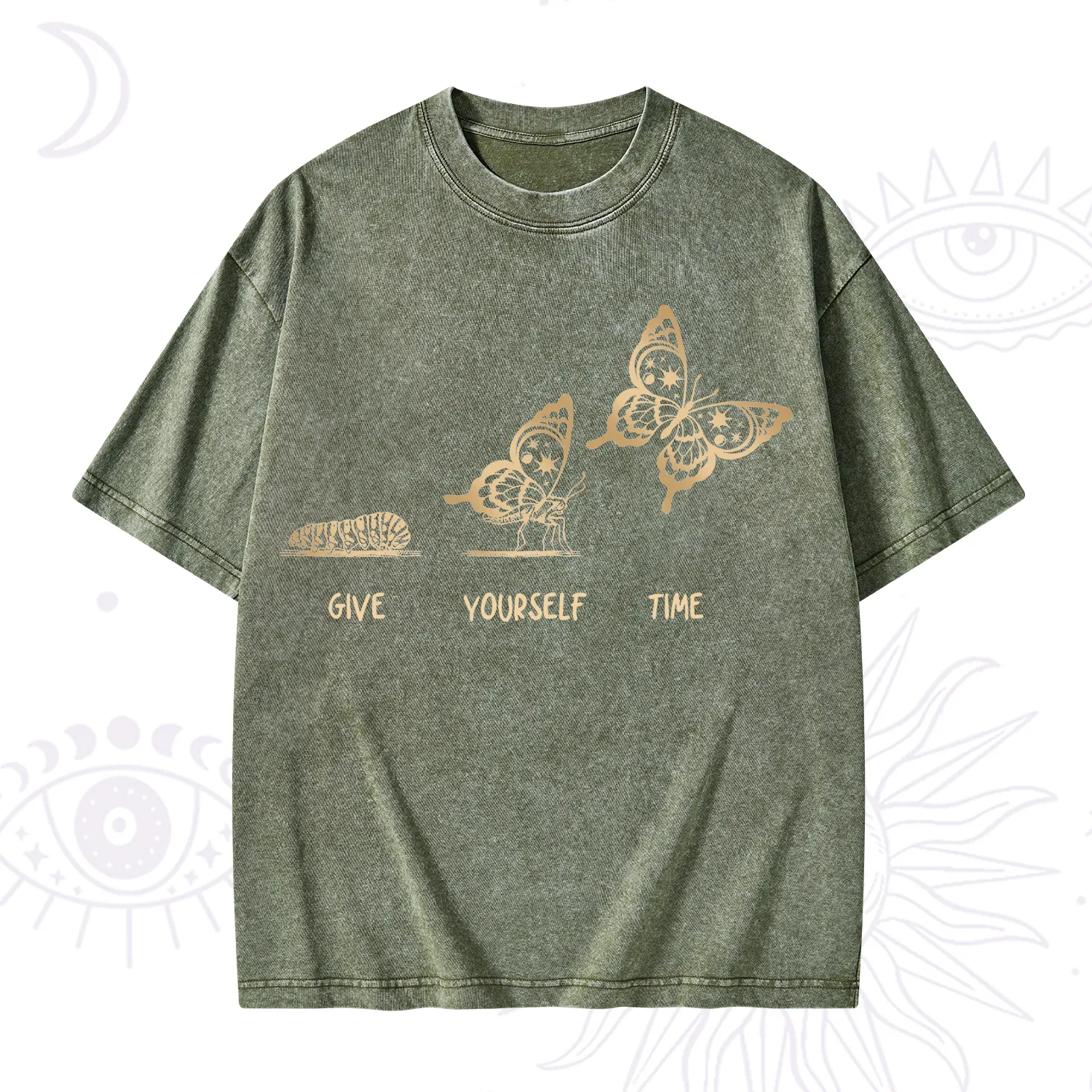 Purplehecate Give Yourself Time Butterfly Washed T-Shirt