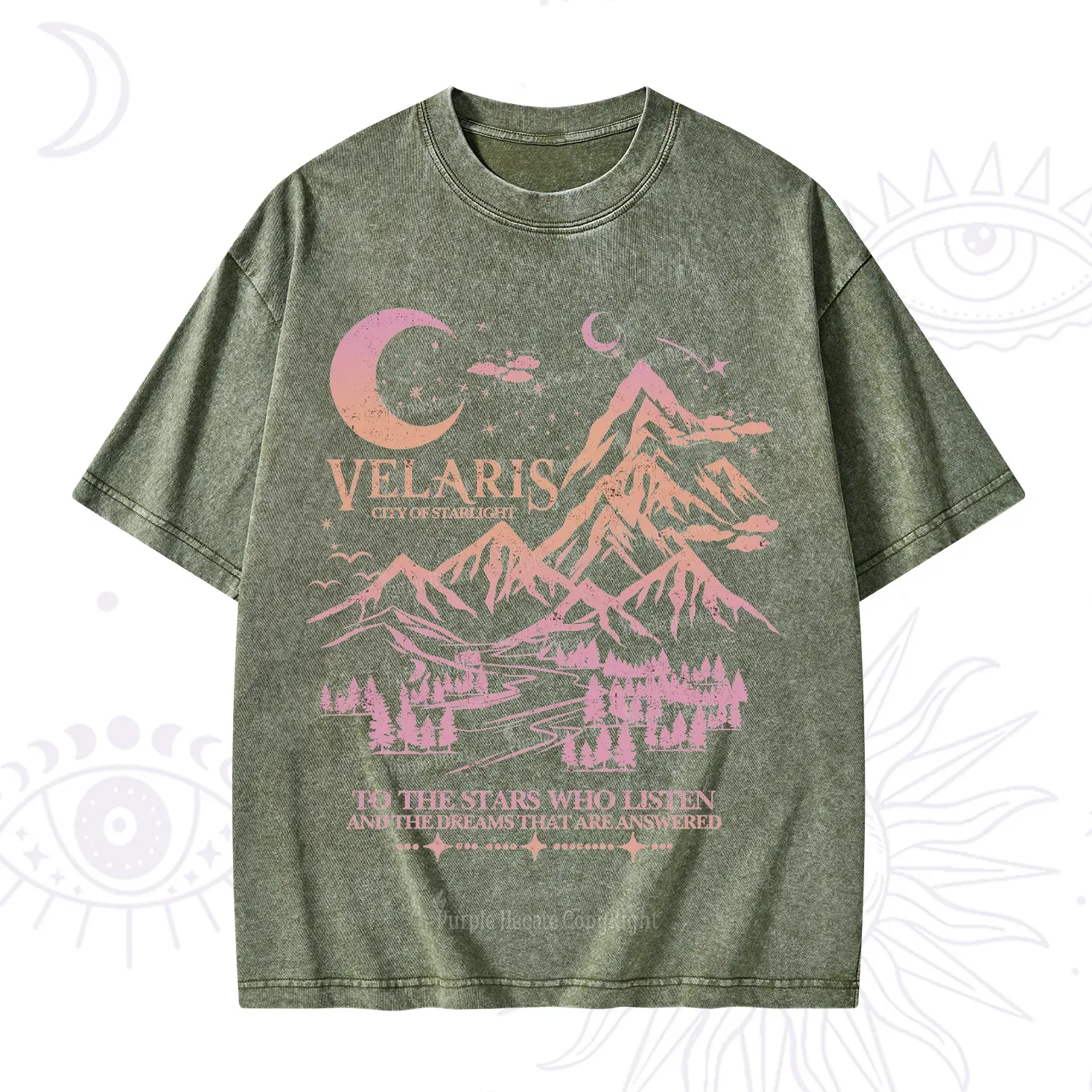 Purplehecate Echoes of the Hidden City Washed T-Shirt