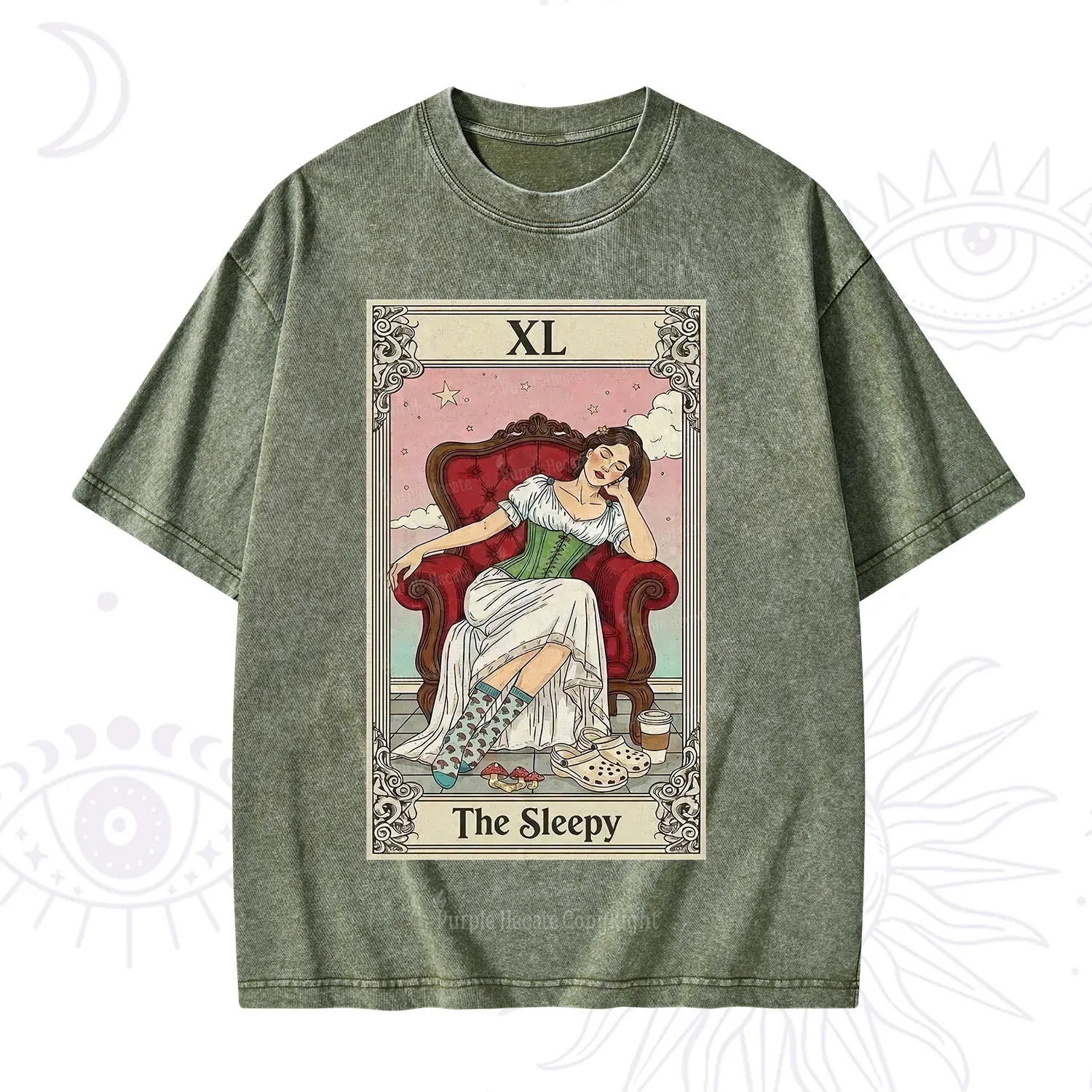 Purplehecate The Sleepy Tarot Washed T-Shirt