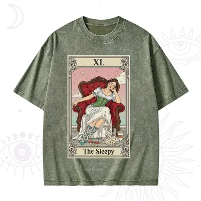 Purplehecate The Sleepy Tarot Washed T-Shirt