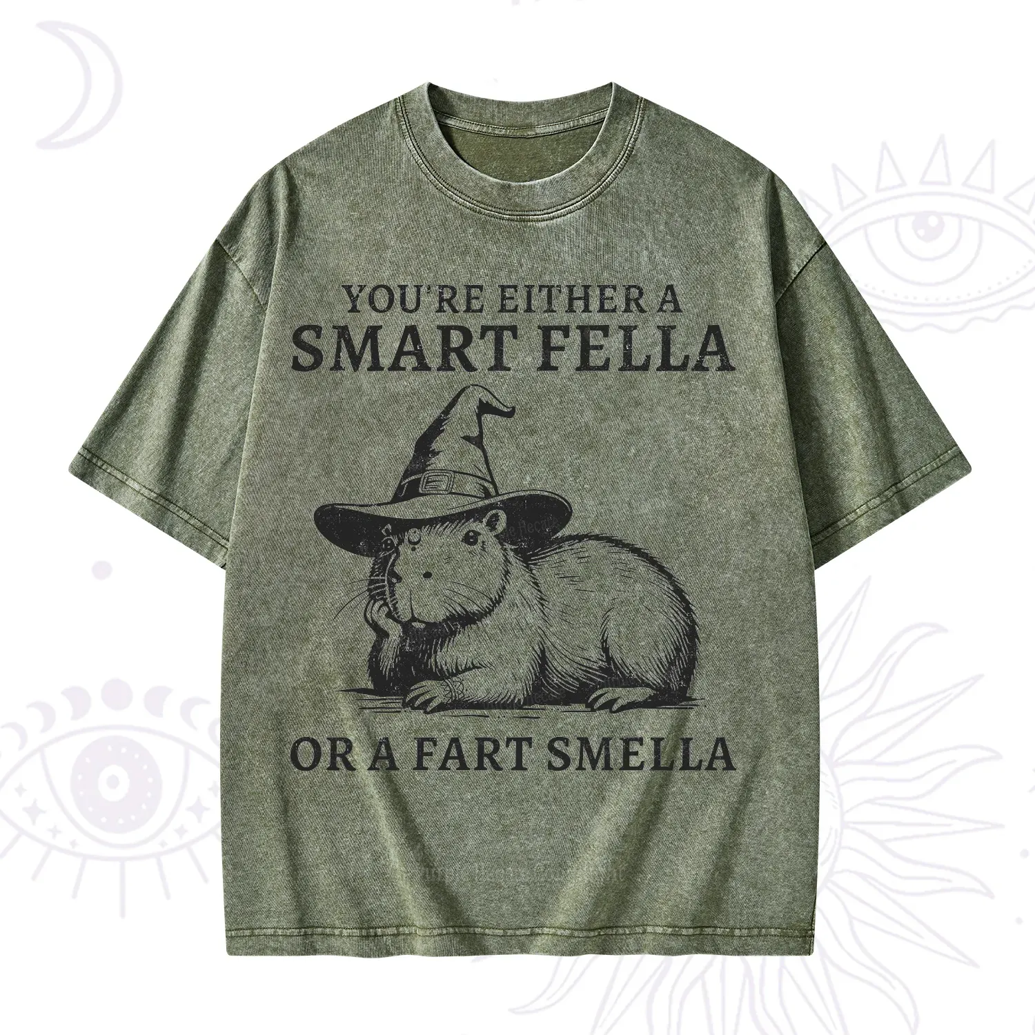 Purplehecate You're Either A Smart Fella or a Smart Fella Washed T-Shirt