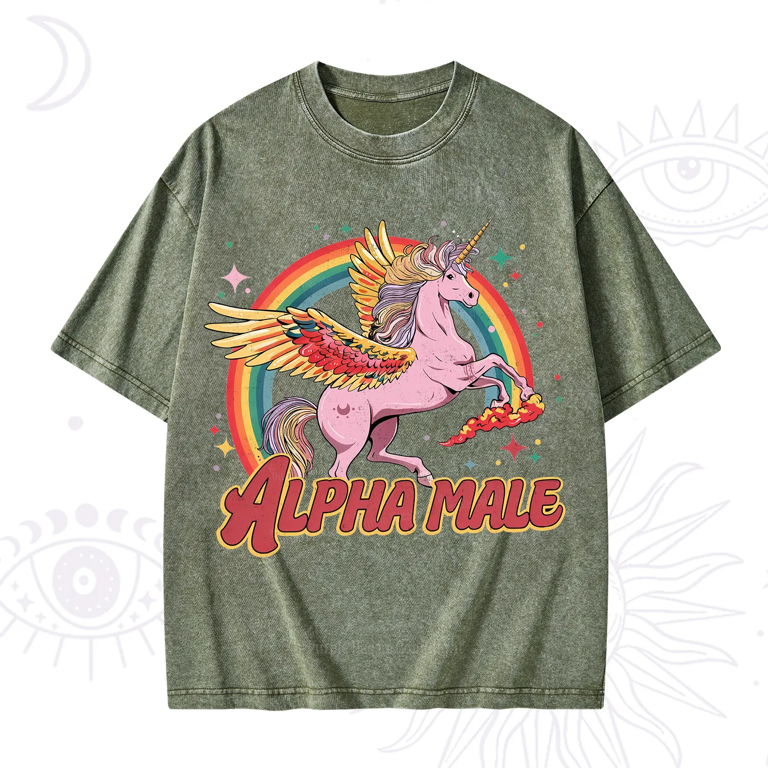 Purplehecate Alpha Male Washed T-Shirt