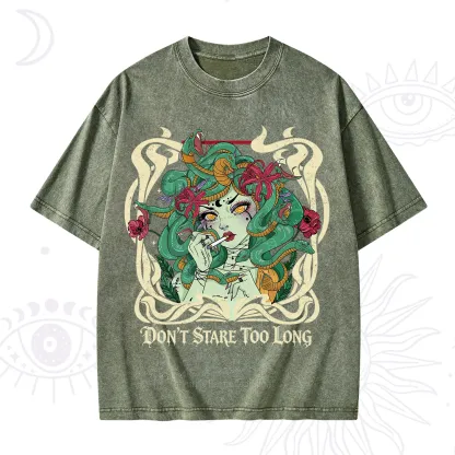 Purplehecate Don't Stare Too Long Washed T-Shirt