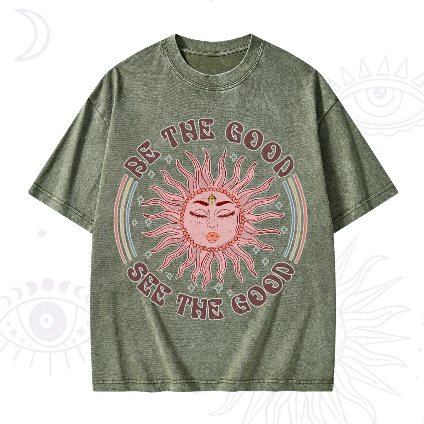 Purplehecate Be the Good See the Good Washed T-Shirt