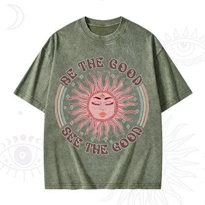 Purplehecate Be the Good See the Good Washed T-Shirt