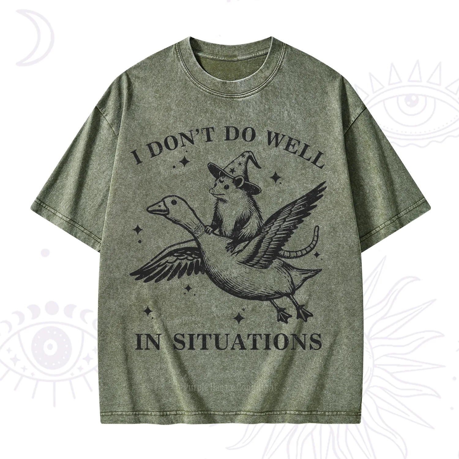 Purplehecate I Don't Do Well In Situations Washed T-Shirt