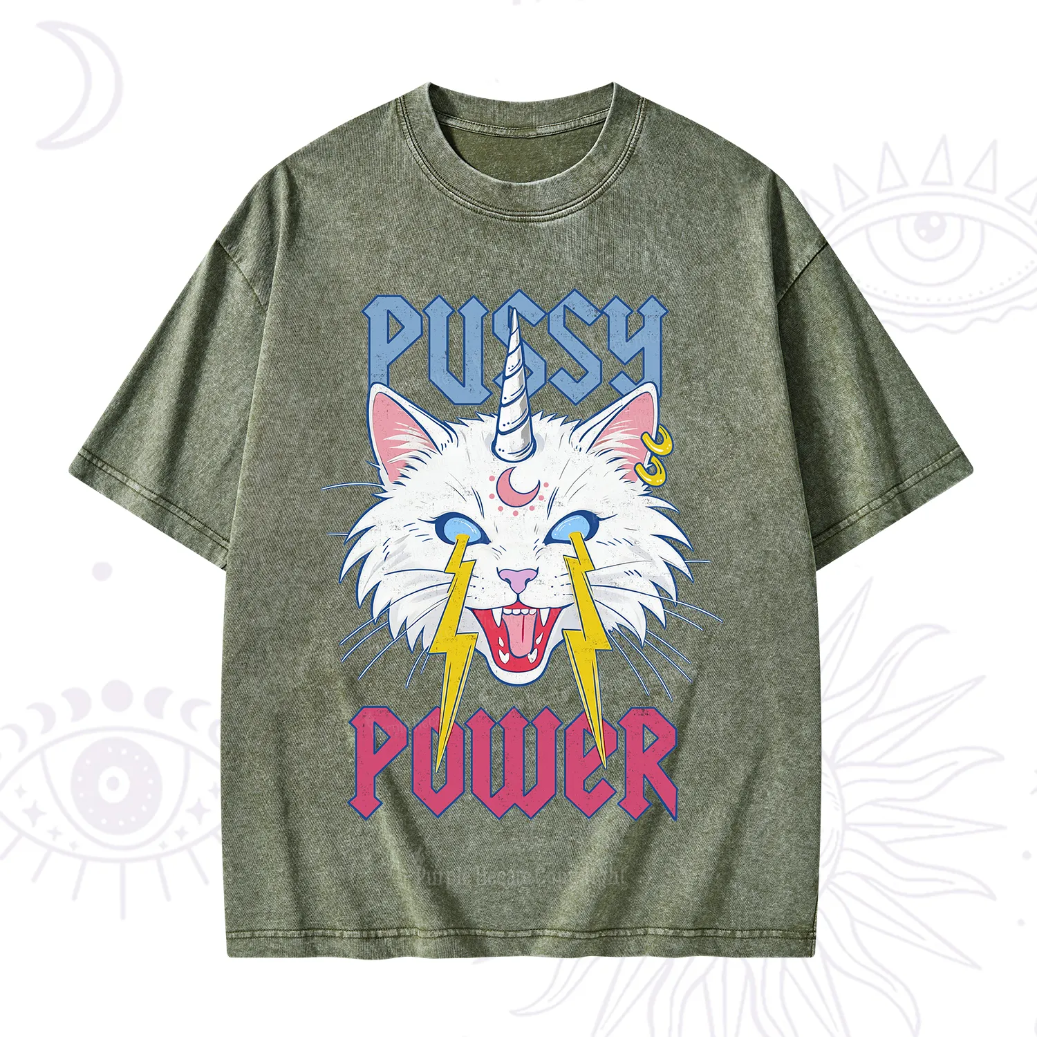 Purplehecate Pussy Power Washed T-Shirt