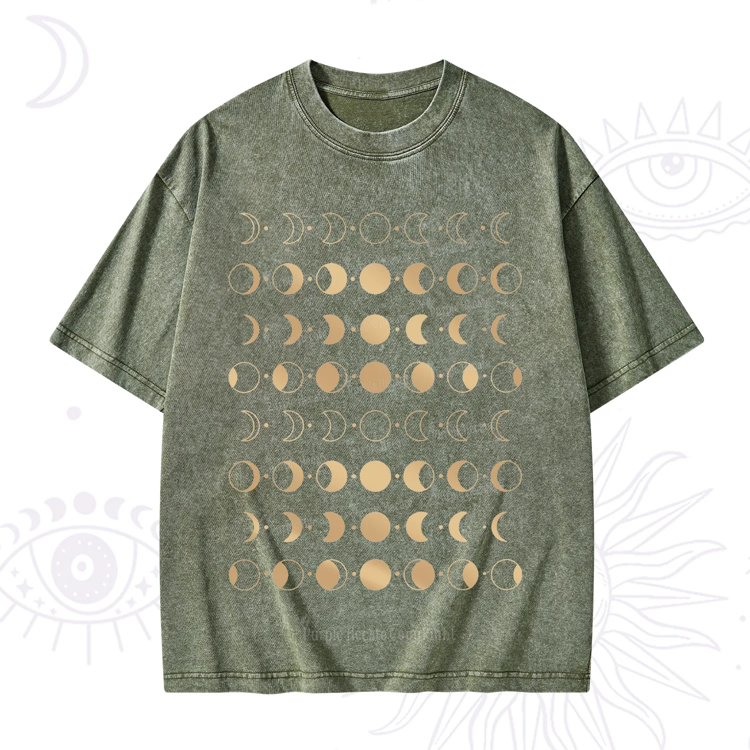 Purplehecate Phases Of Moon Washed T-Shirt
