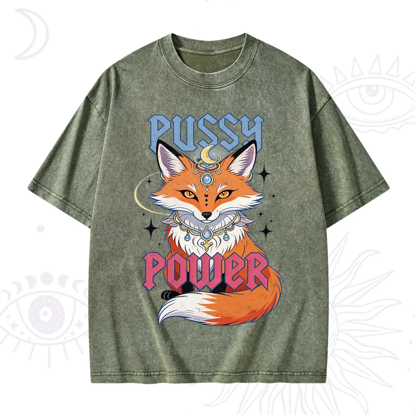 Purplehecate Pussy Power Washed T-Shirt