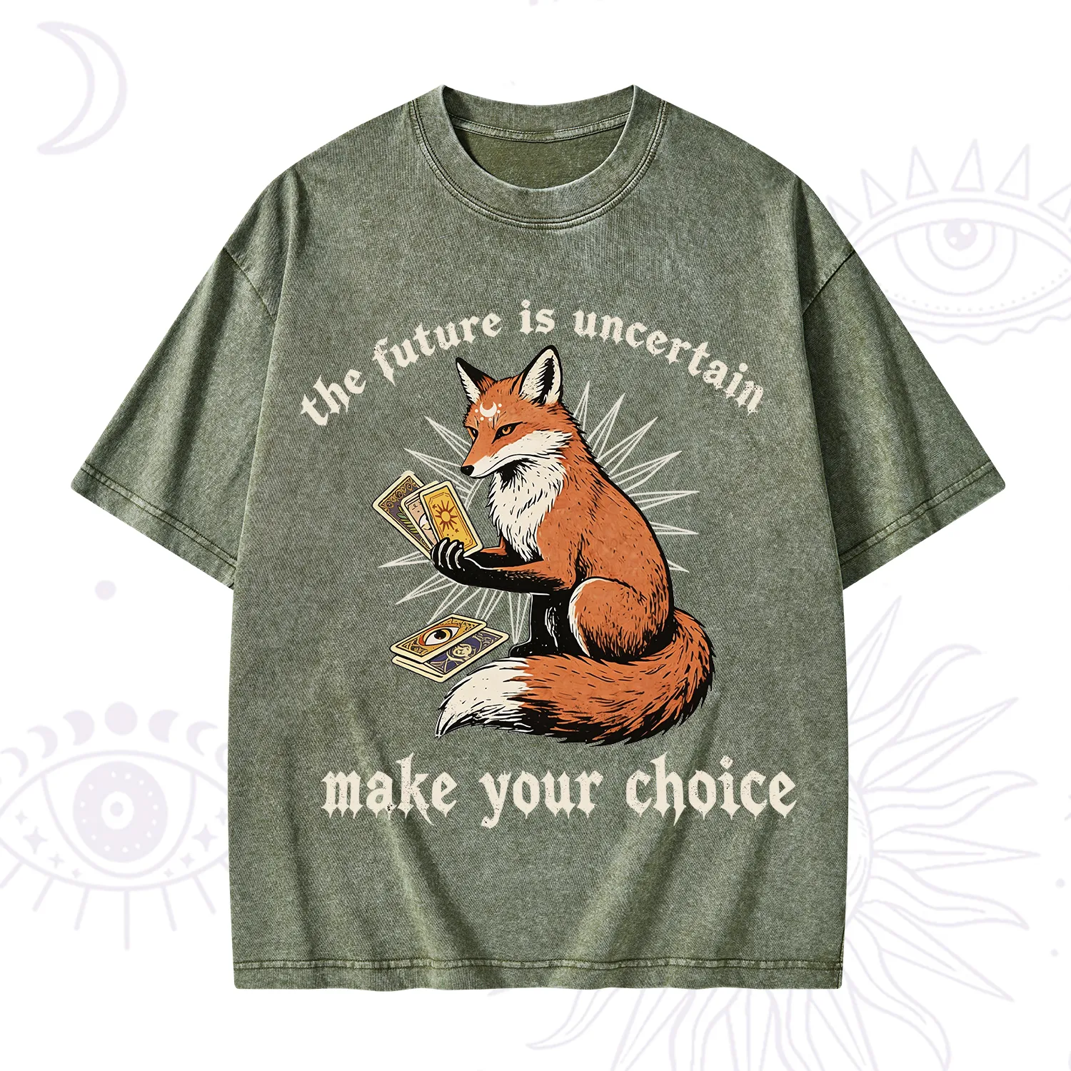 Purplehecate The Future Is Uncertain make Your Choice Washed T-Shirt