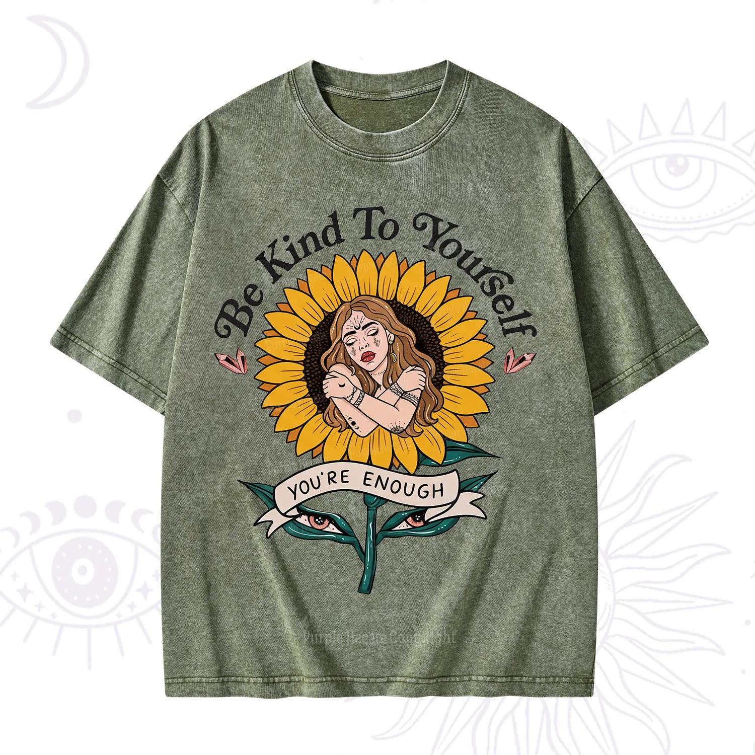 Purplehecate Be Kind To Yourself Washed T-Shirt