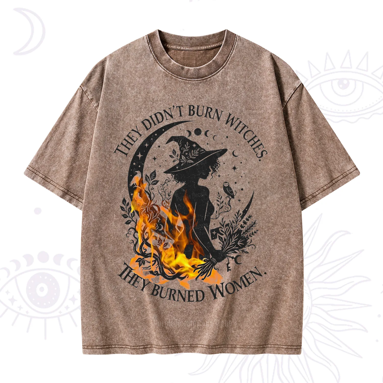 Purplehecate They Didn't Burn Witches Washed T-Shirt
