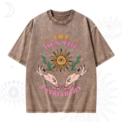 Purplehecate Hex The Patriarchy Witchy Washed T-Shirt