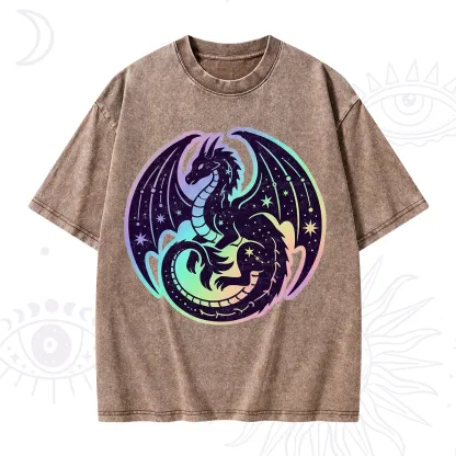 Purplehecate Cosmic Dragon Washed T-Shirt