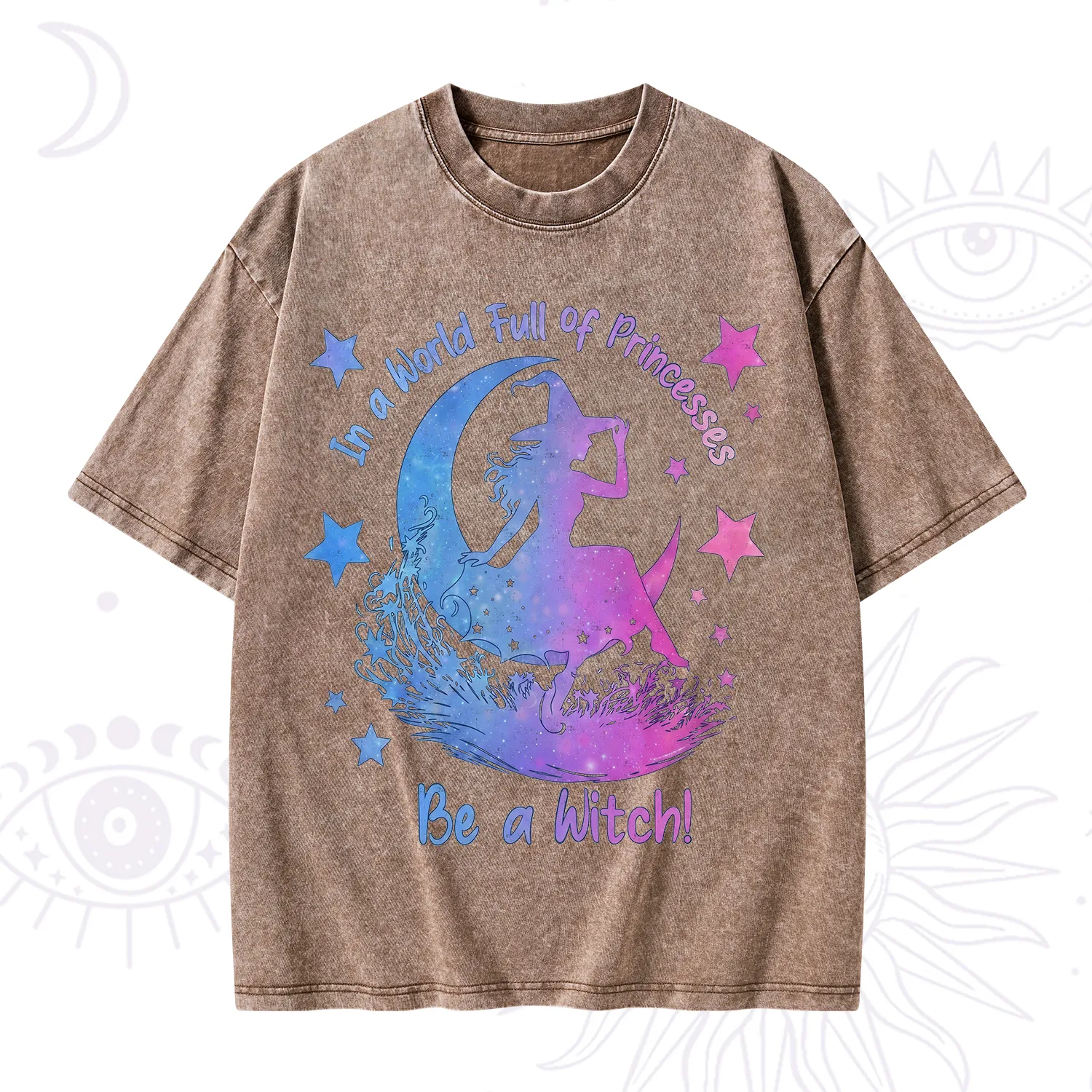 Purplehecate In a World Full of Princesses be a Witch Washed T-Shirt