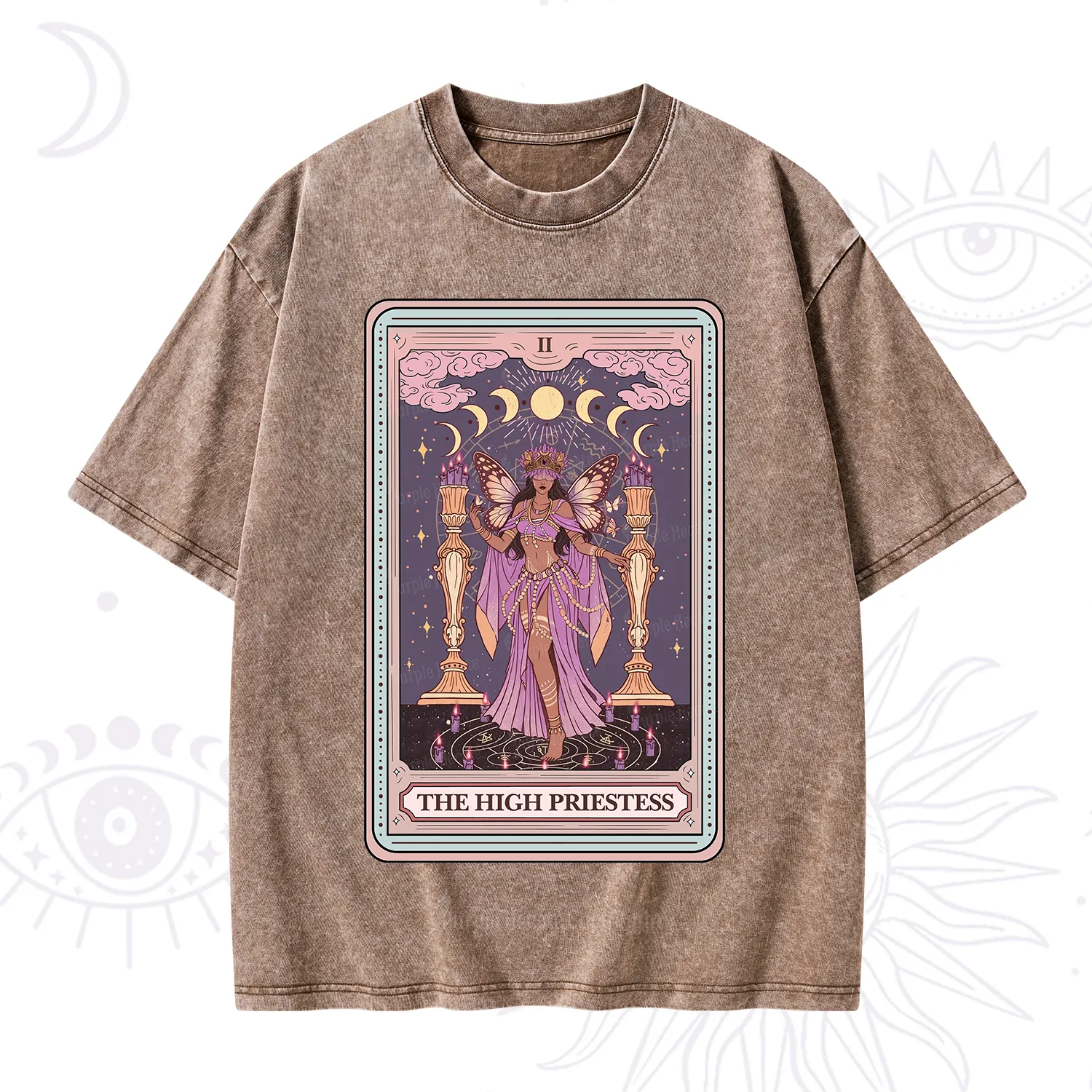 Purplehecate The Mystic High Priestess Washed T-Shirt