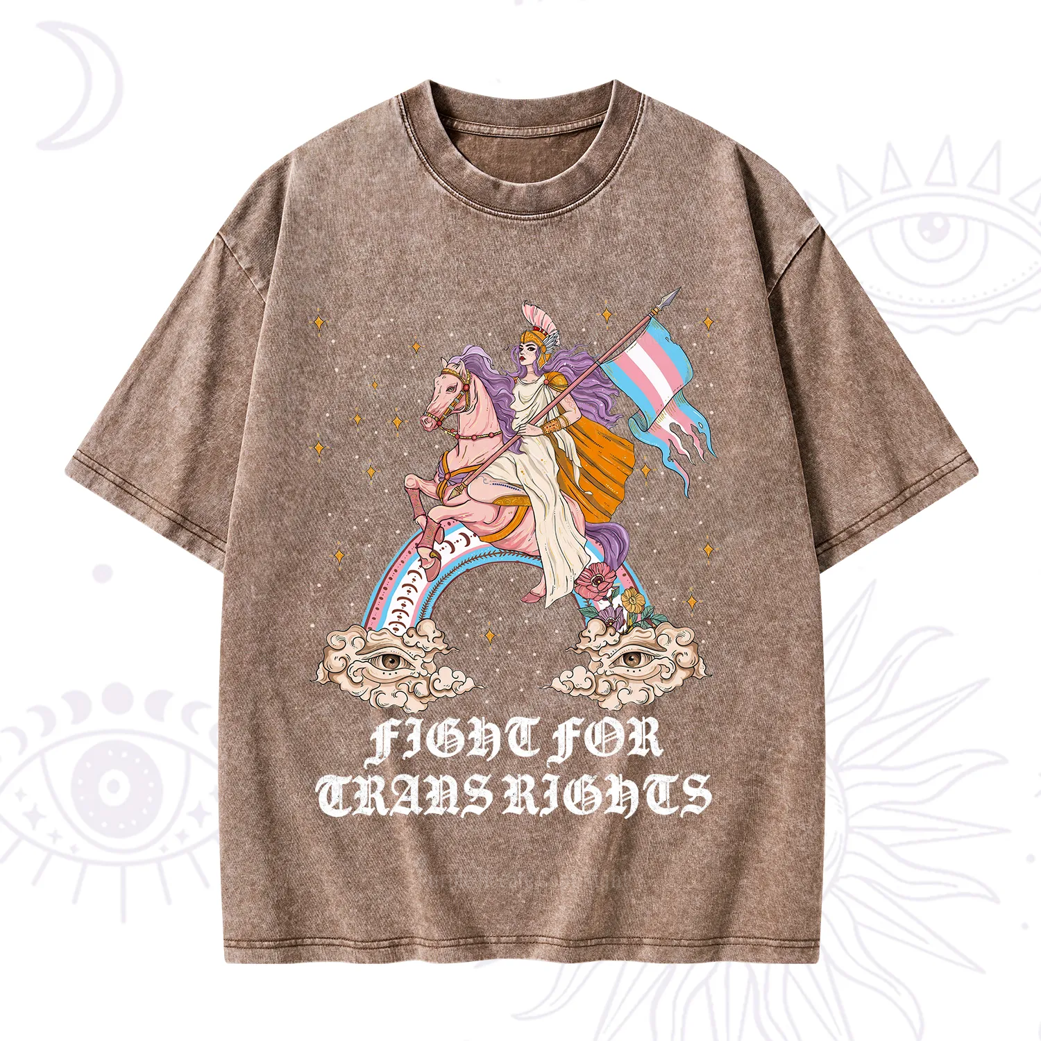 Purplehecate Fight for Trans Rights Knight Washed T-Shirt