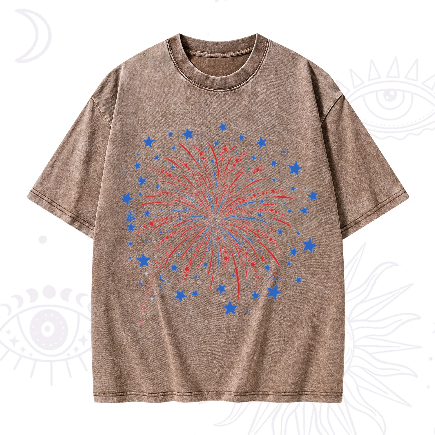 Purplehecate 4th Of July Firework Washed T-Shirt