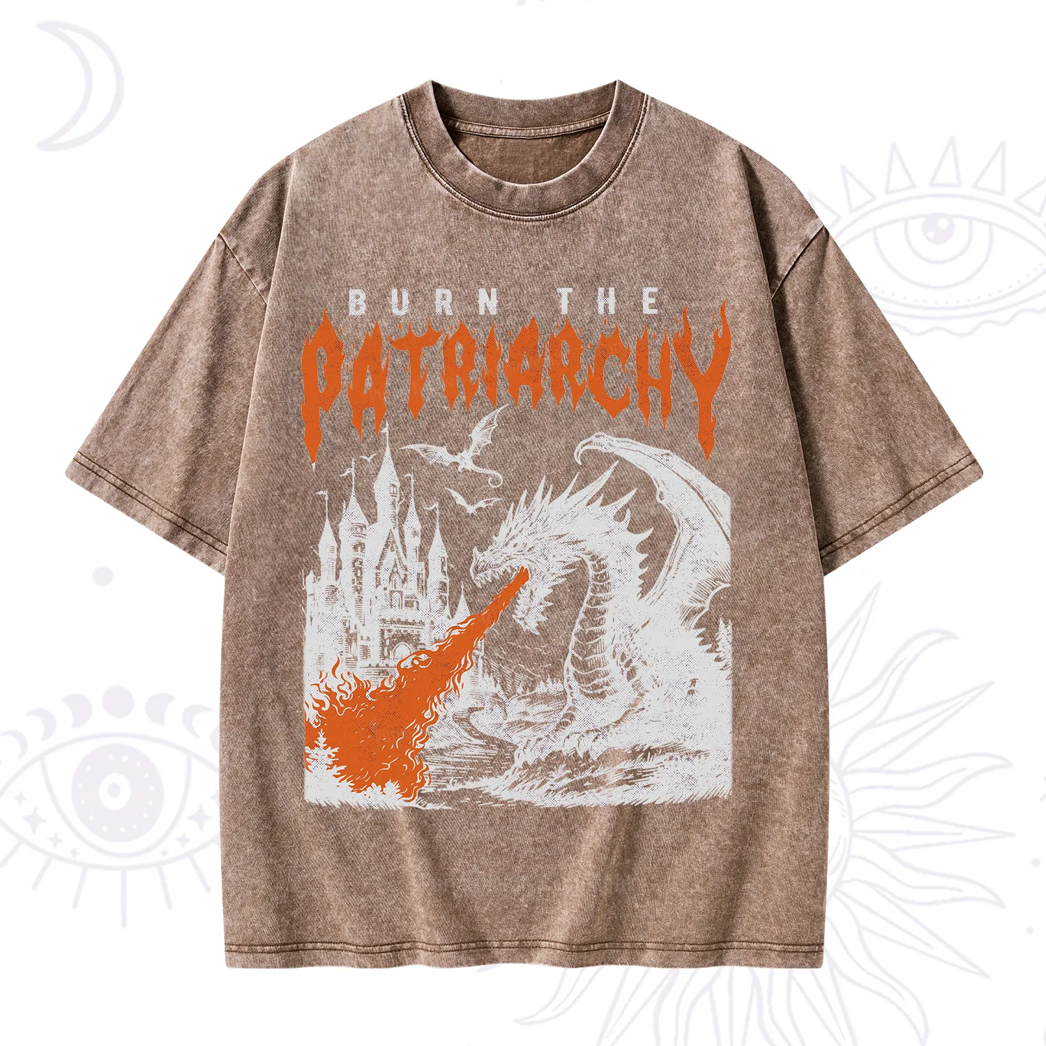 Purplehecate Burn the Patriarchy Dragon Washed T-Shirt