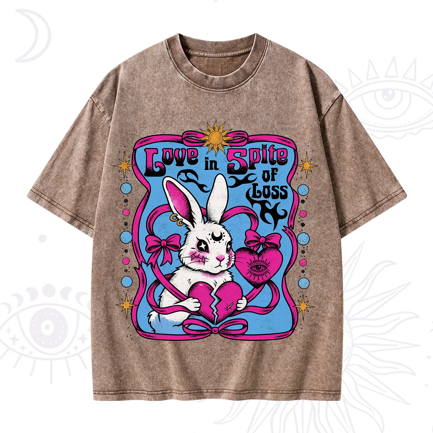 Purplehecate Love in Spite of Loss Bunny Washed T-Shirt