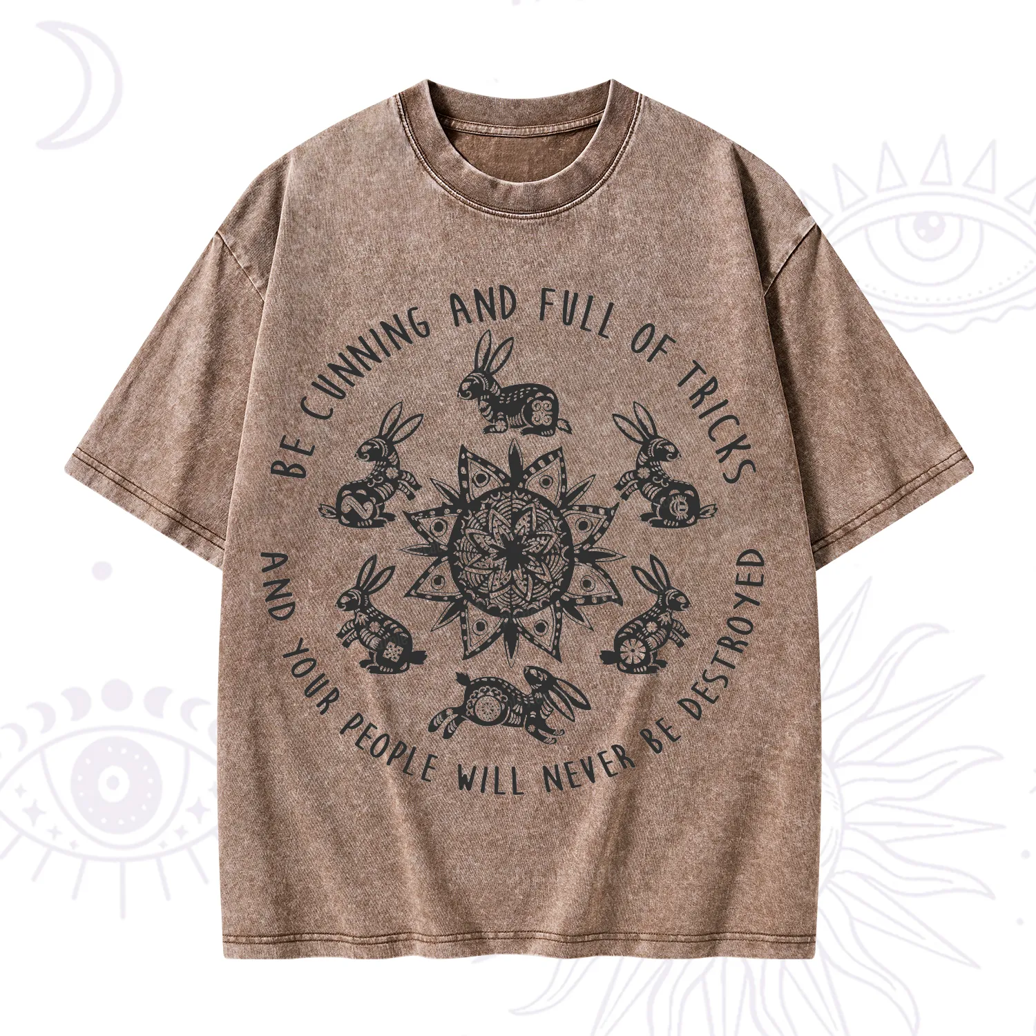 Purplehecate Cunning Rabbit Protection Spell Washed T-Shirt
