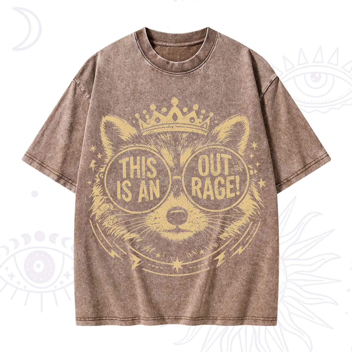 Purplehecate Royal Raccoon Rage Washed T-Shirt